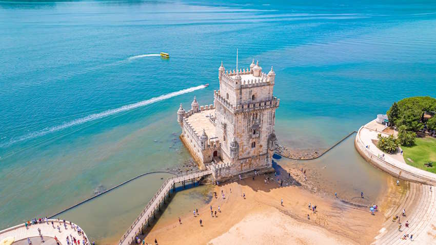 Blick von oben auf den Belem Tower